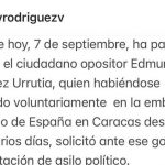 Edmundo González abandona Venezuela