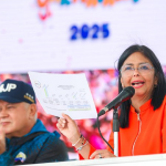 Delcy Rodríguez anuncia crecimiento del 64.7% en transacciones