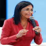 Vicepresidenta Rodríguez: Alzó la voz y condenó el «genocidio bárbaro»